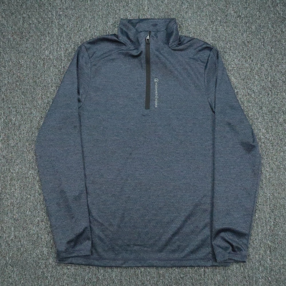 Vineyard Vines Pullover Mens Small Blue On The Go Sankaty Quarter Zip Athletic